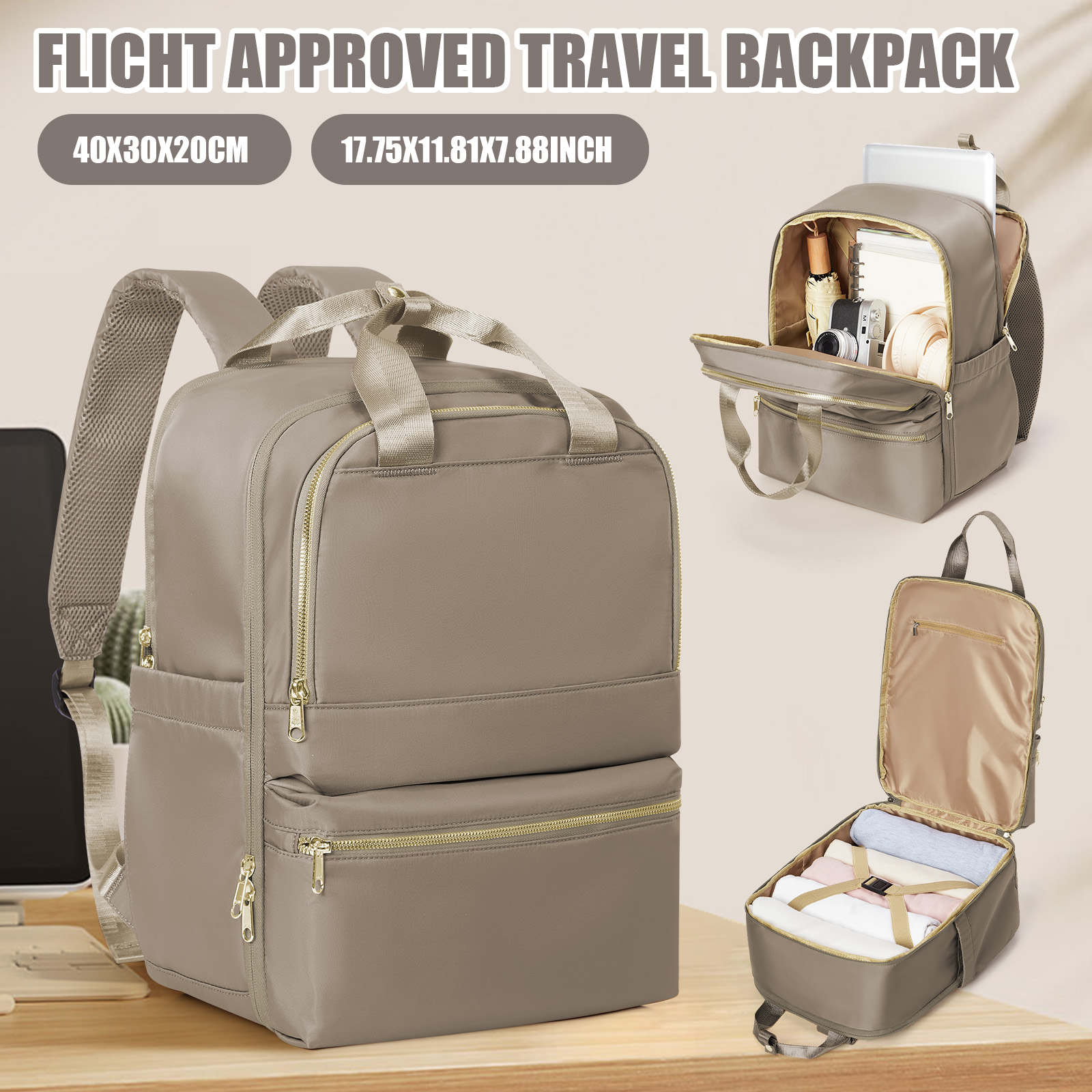 Canvas Backpack Casual - ライアンエア 40x30x20 トラベルバックパック 女性用、教師エグゼクティブバックパック ラップトップスクールバッグ カップルバックパック