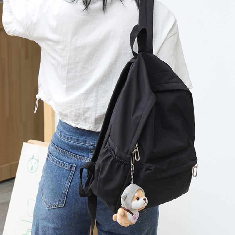 Fashion Backpack Women - レディース、無地、カジュアル、大容量、シンプル、ファッション、学生向け、旅行用、デイパック、ショルダーバッグ