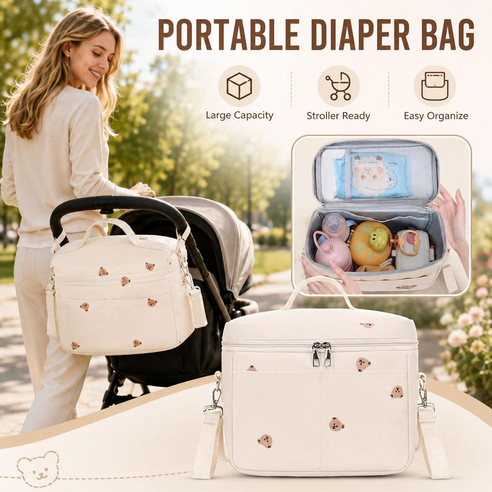 かわいいクマ柄ボトルクーラーバッグ 保温・断熱機能付き ベビ - Backpack Diaper Bag のレビューと価格
