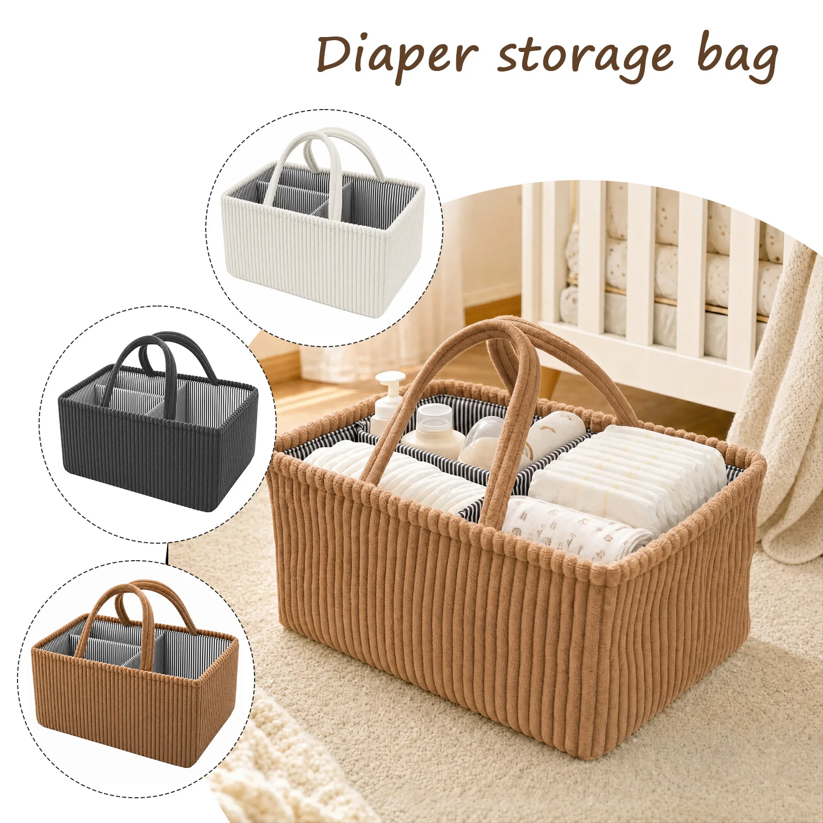 ベビーおむつ収納オーガナイザー 折りたたみ式おむつ替え収納  - Backpack Diaper Bag のレビューと価格
