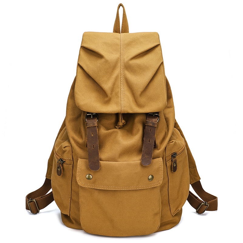 大容量キャンバスバックパック通気性軽量吸汗性トラベルカジュア - Canvas Backpack Casual のレビューと価格