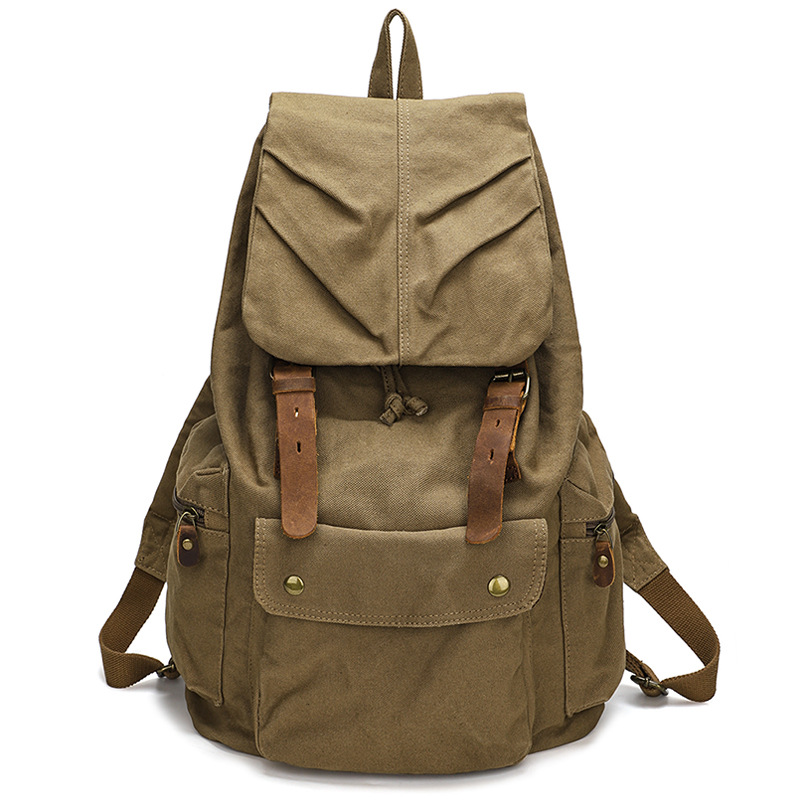 大容量キャンバスバックパック通気性軽量吸汗性トラベルカジュア - Canvas Backpack Casual のレビューと価格