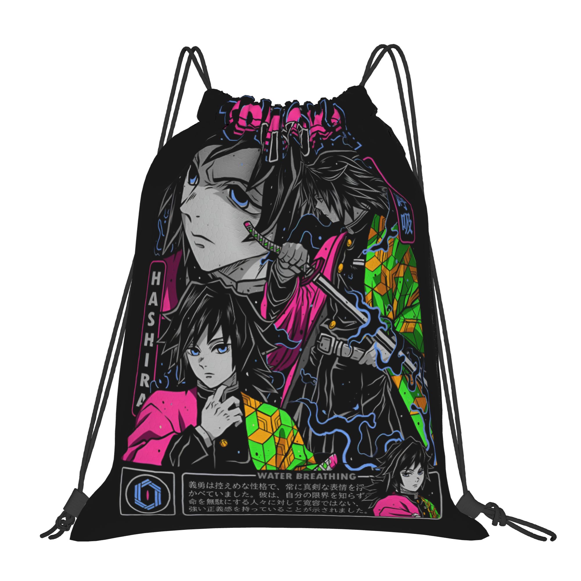 カスタムデーモンスレイヤーズ巾着バッグ女性男性軽量グアイユ・ - Drawstring Gym Bag のレビューと価格