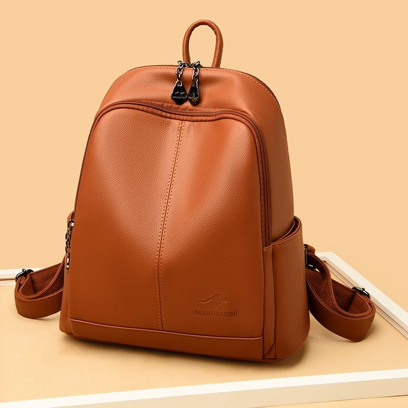 韓国製ソフトPUレザー大容量トラベルバックパック、レディース - Travel Backpack Anti Theft のレビューと価格