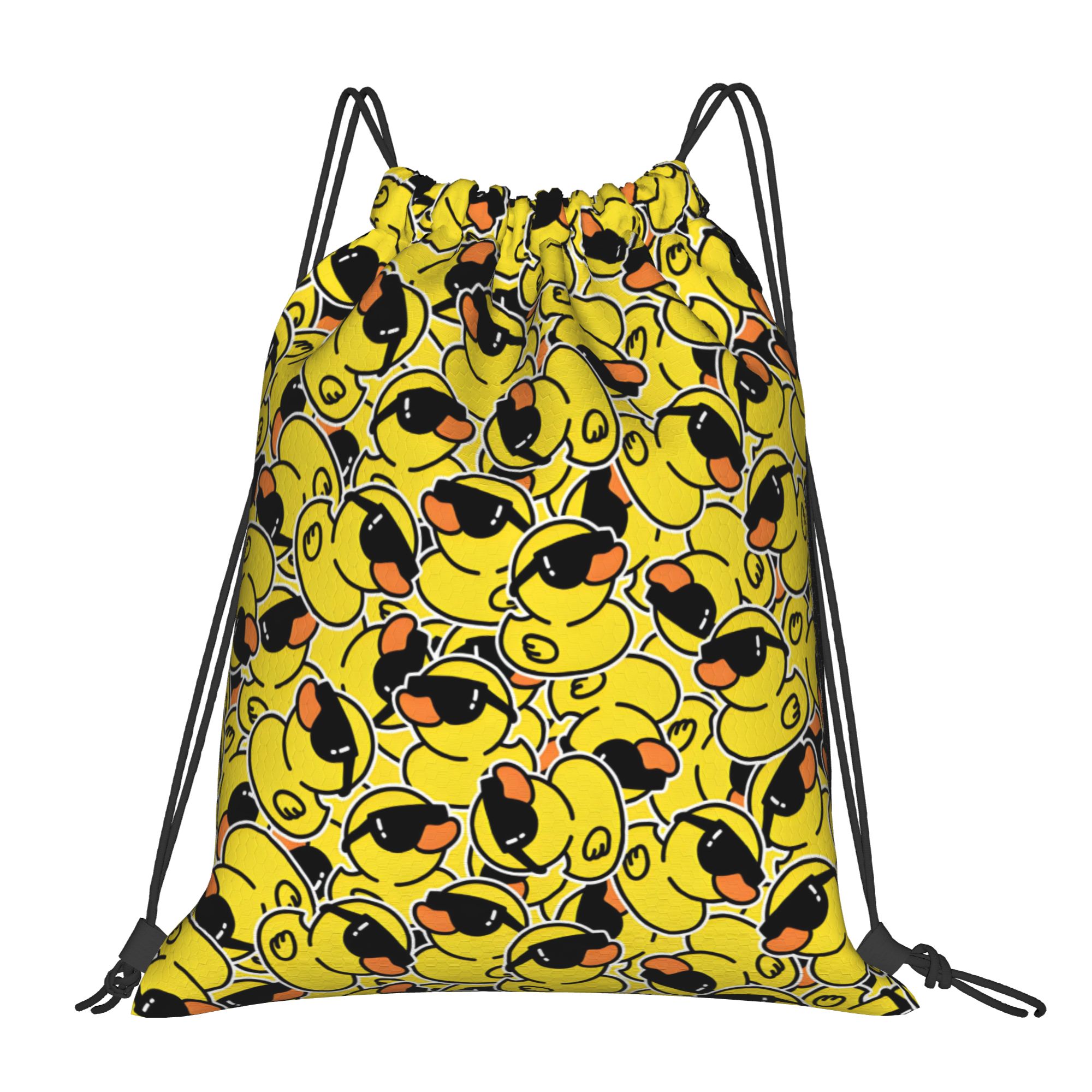 カスタムラバーダックサングラスシャワーバス漫画柄巾着バックパ - Drawstring Gym Bag のレビューと価格